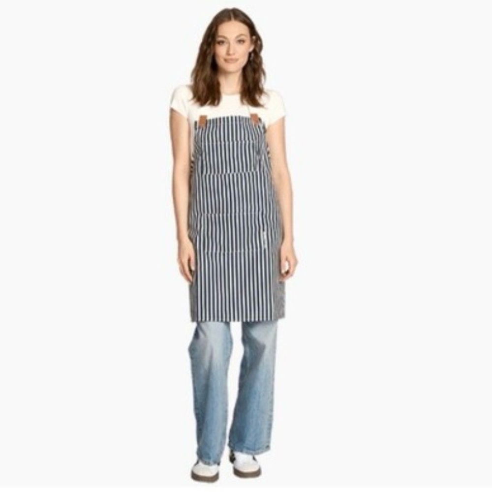 Striped Navy Blue Apron